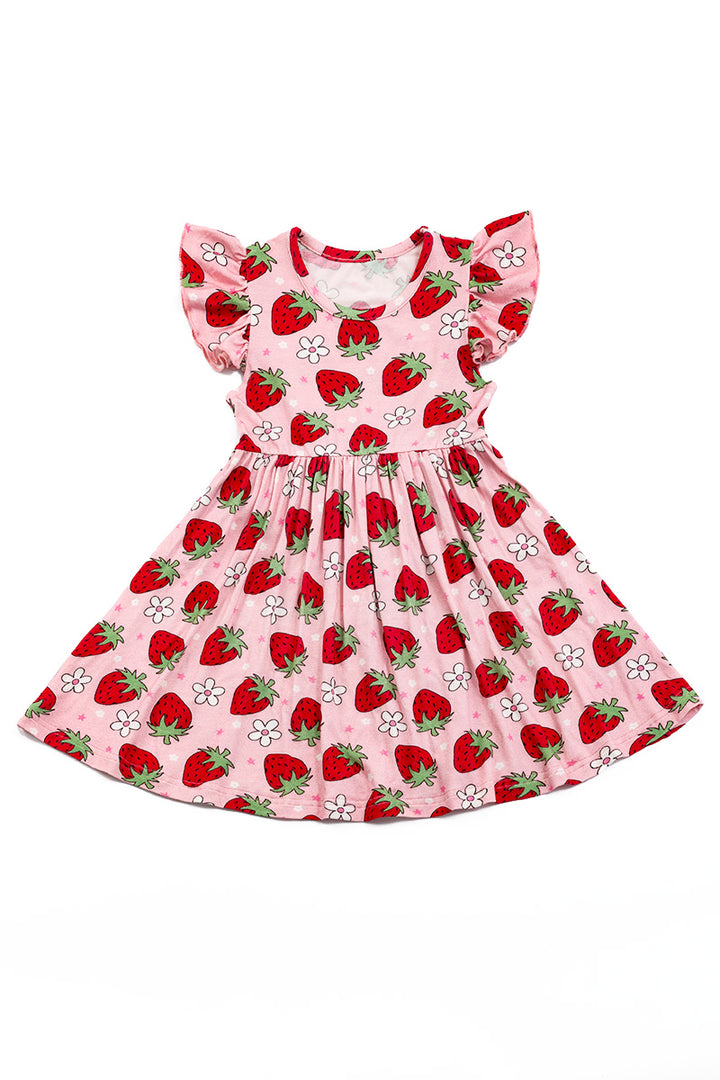 KIDS BAMBOO STRAWBERRY DRESS