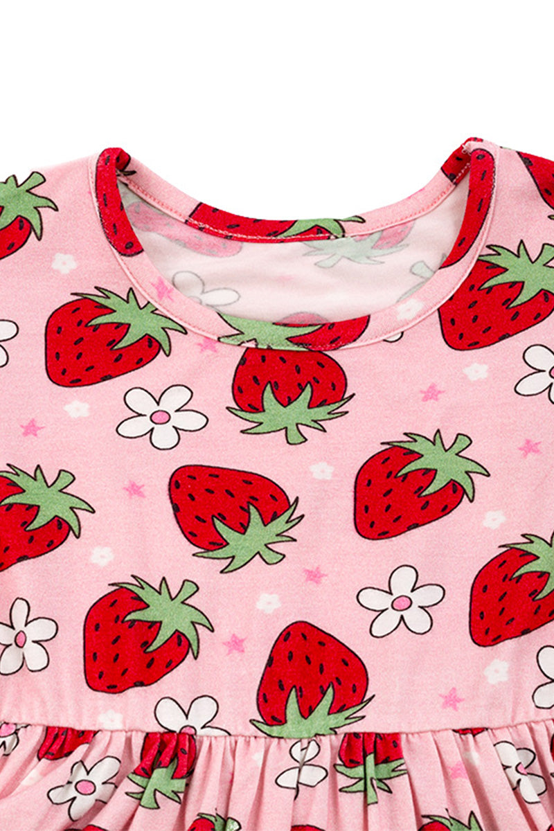 KIDS BAMBOO STRAWBERRY DRESS