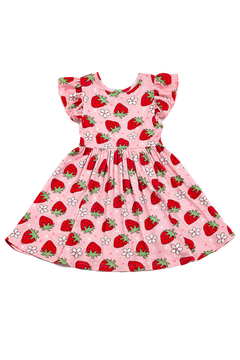 KIDS BAMBOO STRAWBERRY DRESS