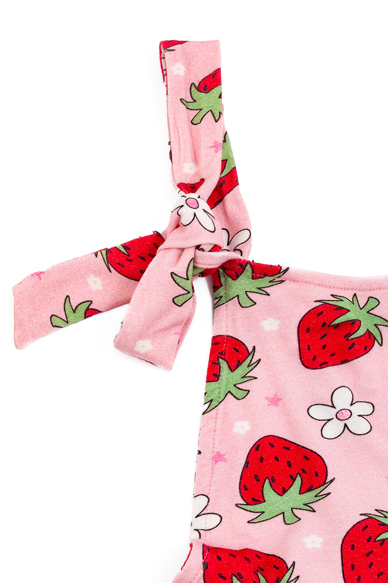 KIDS  BAMBOO STRAWBERRY JUMPSUIT