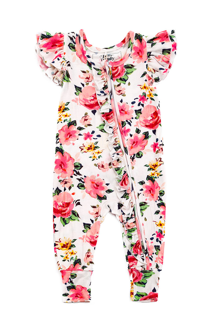 Baby Bamboo Floral Pajama Romper