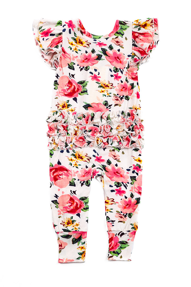 Baby Bamboo Floral Pajama Romper