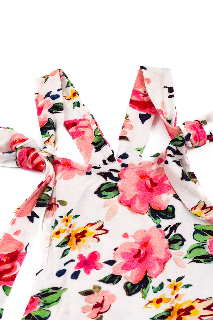 Girls Bamboo Floral Jumpsuit