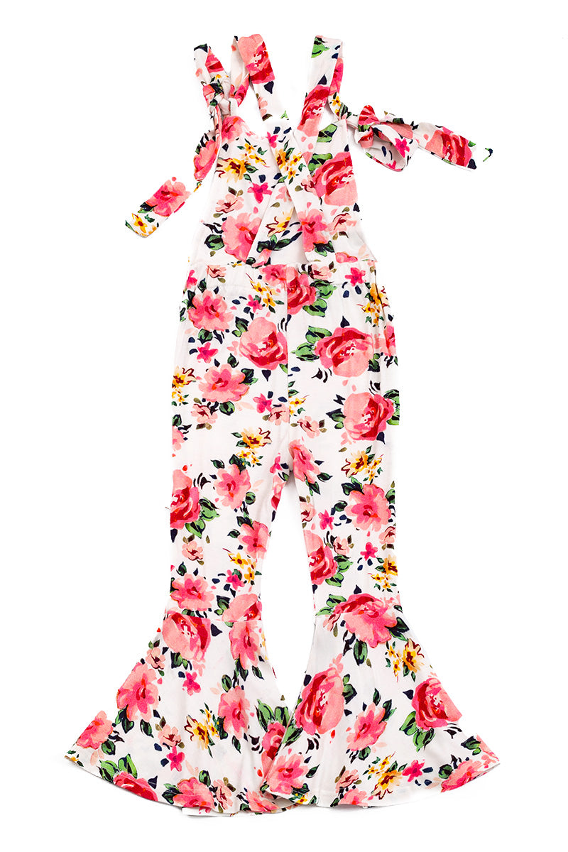 Girls Bamboo Floral Jumpsuit