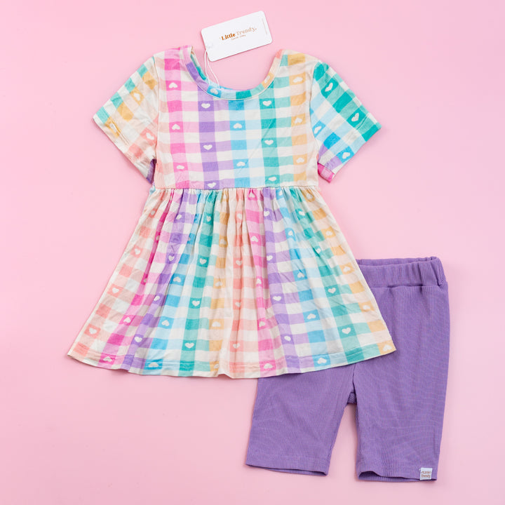 Girls Bamboo 2 Pieces Short Set