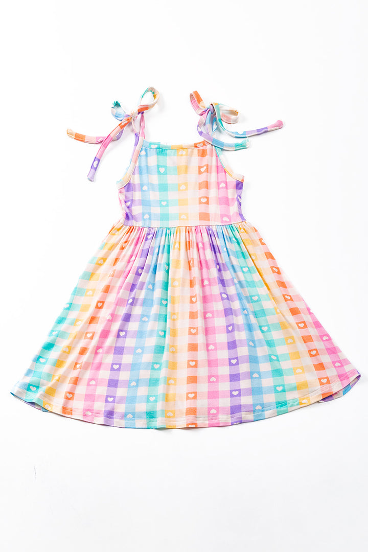 KIDS BAMBOO PLAID DRESS