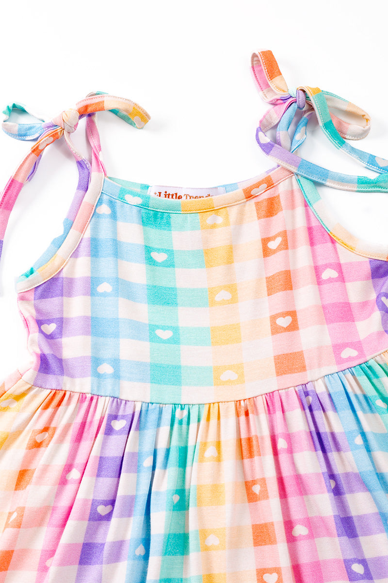 KIDS BAMBOO PLAID DRESS