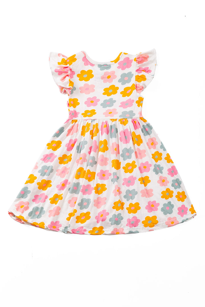 KIDS BAMBOO FLOWER DRESS