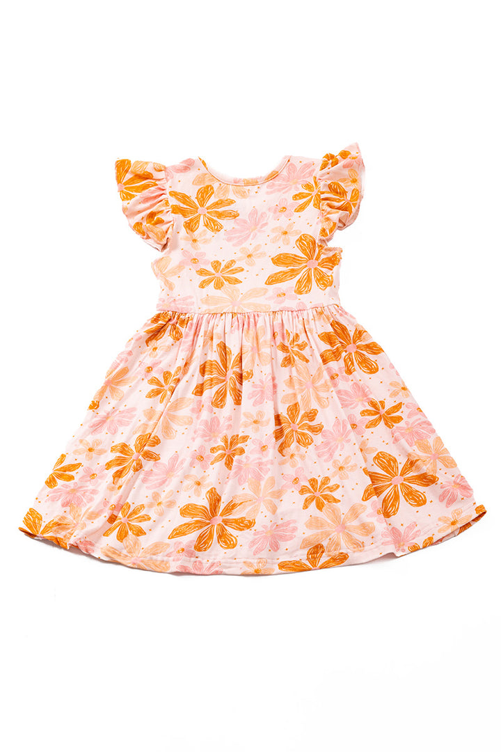 KIDS BAMBOO FLOWER DRESS