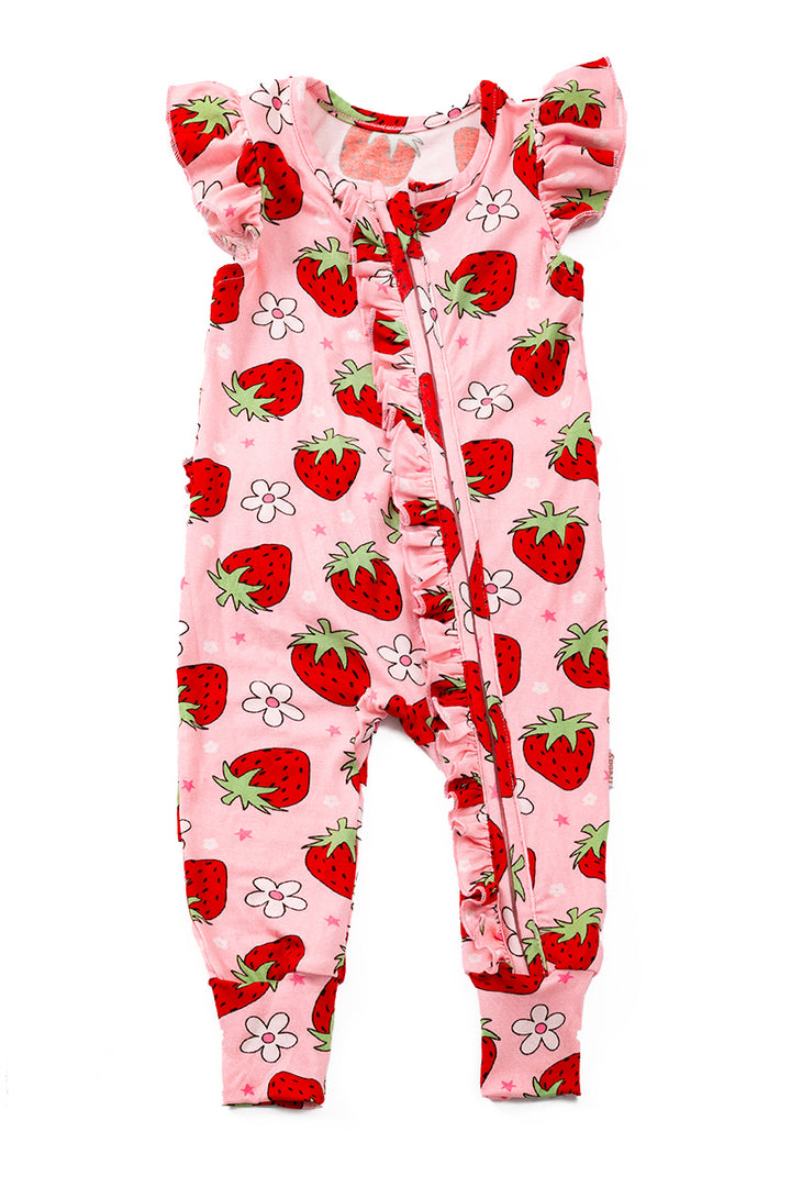 KIDS BAMBOO STRAWBERRY PAJAMA