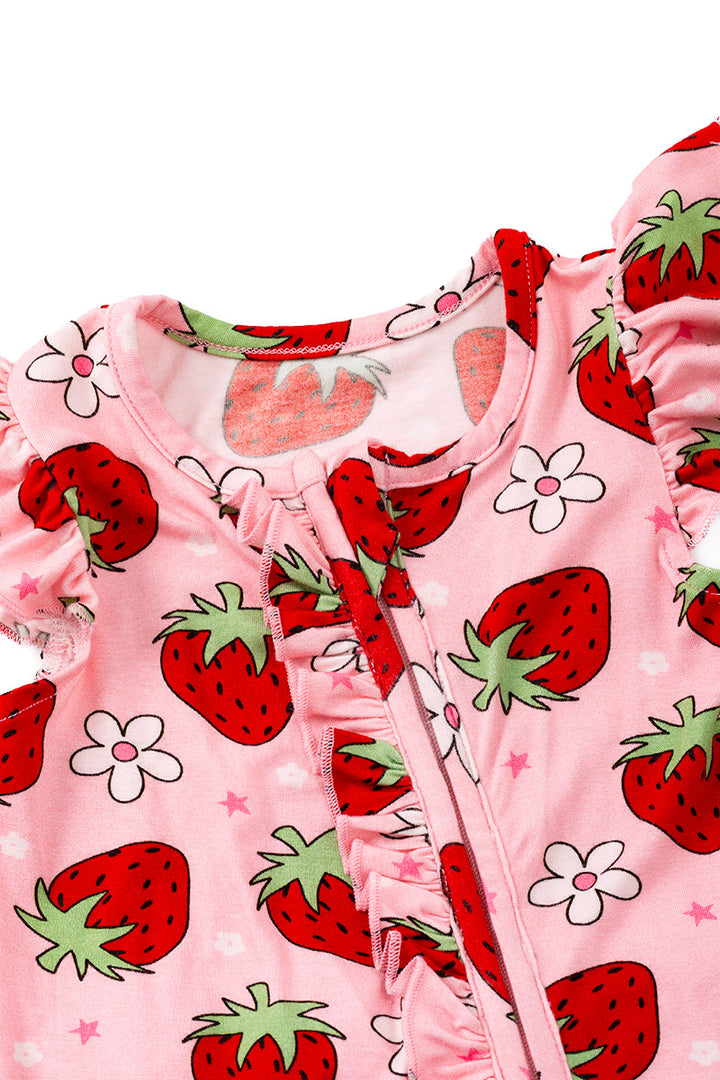 KIDS BAMBOO STRAWBERRY PAJAMA