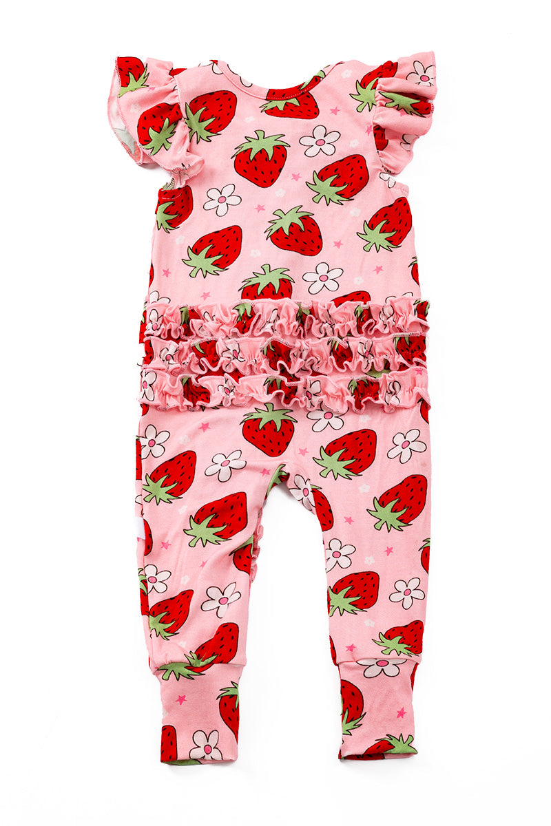 KIDS BAMBOO STRAWBERRY PAJAMA