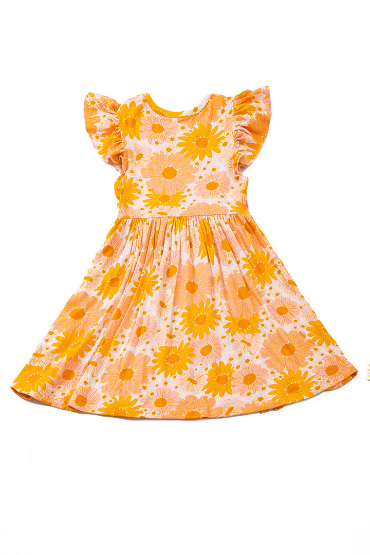 KIDS BAMBOO SUNFLOWER DRESS