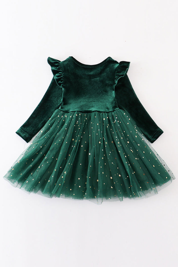 Girls Velvet Tulle Dress